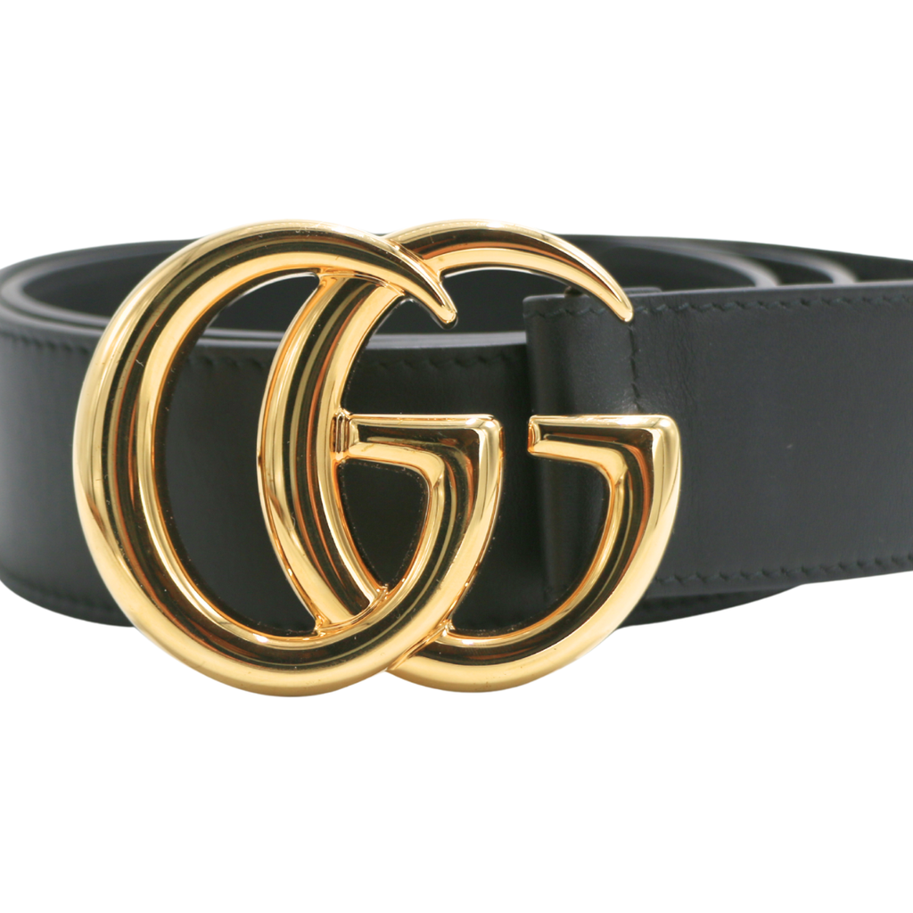 Gucci Belt with Interlocking G Buckle in Black - Size 100/40